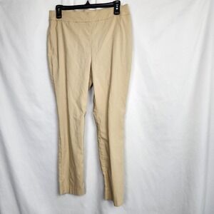 Chico's Womens Pull On‎ Pants Stretch Khaki Ankle Size .5R US Size 6R